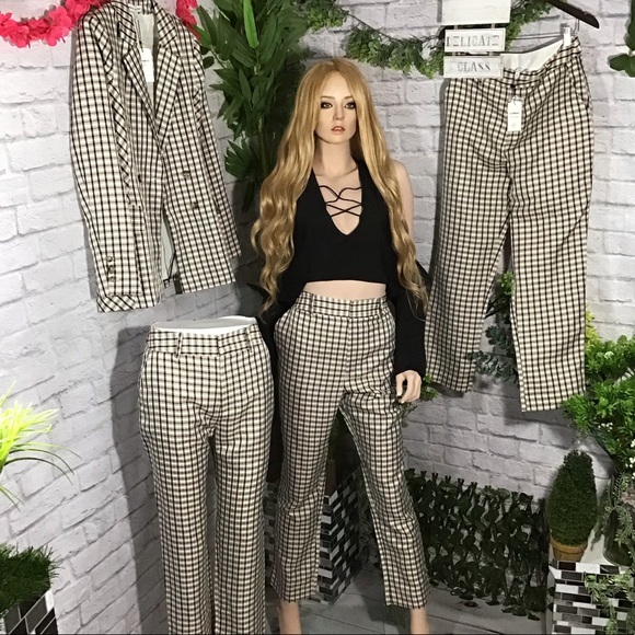 EXPRESS X Negin Mirsalehi plaid boyfriend Blazer - Picture 7 of 16